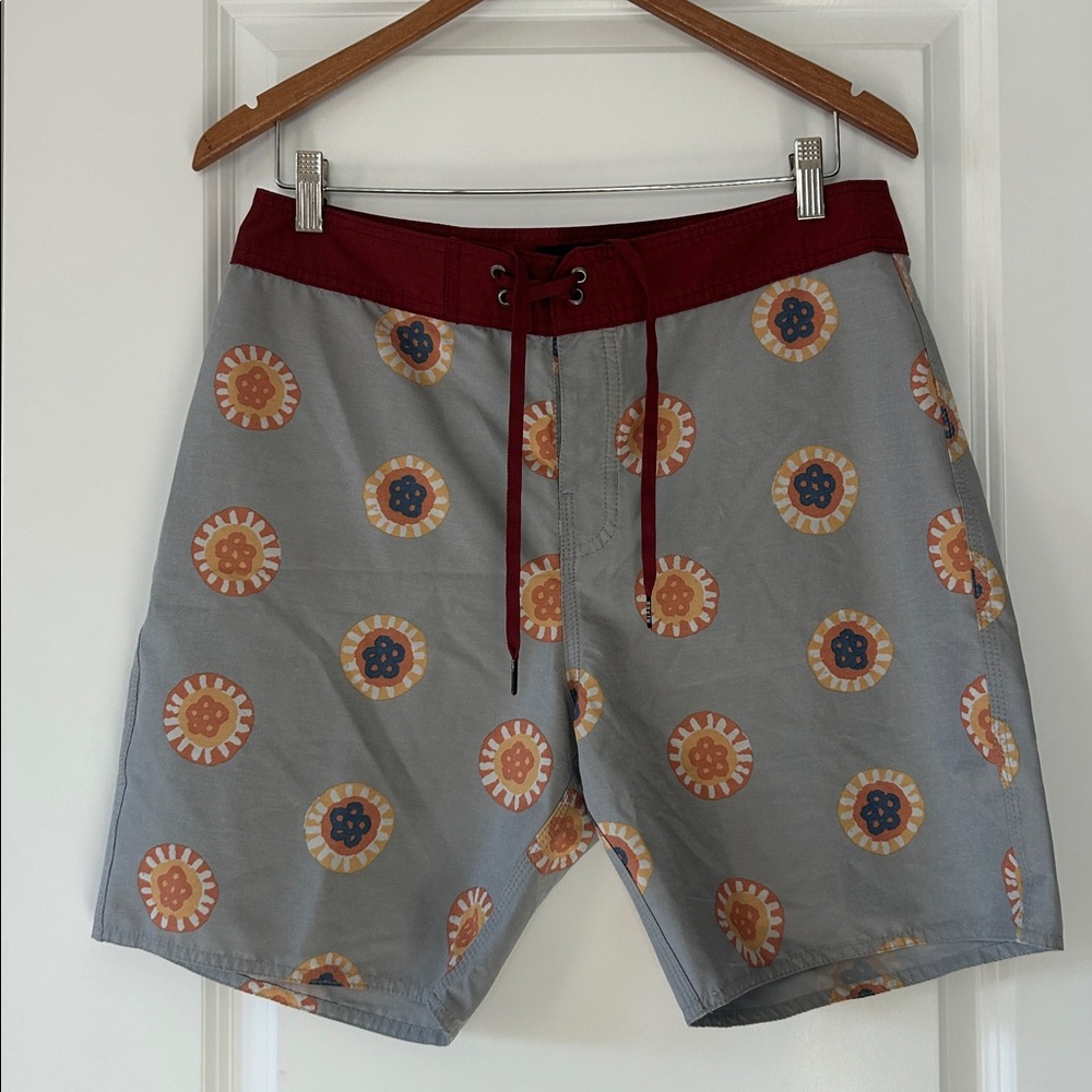 Brixton Mitchell Board Shorts Sz 32 Flint Grey + FREE Pair Katin Board Shorts